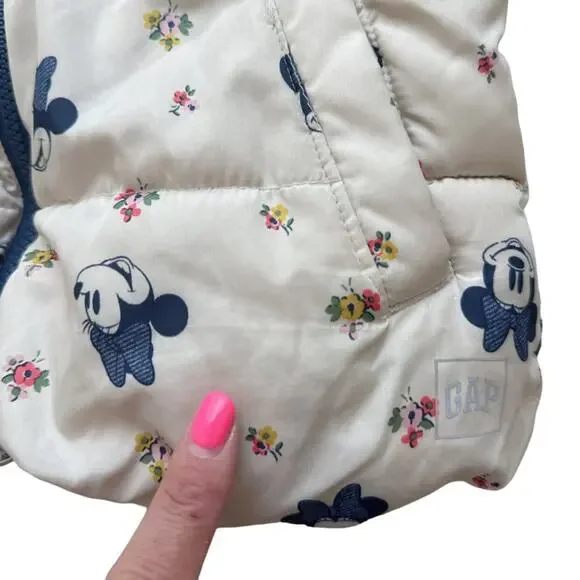 Gap + Disney Reversible Minnie Mouse Fleece Lined Coat Size 3T - Picture 7 of 9